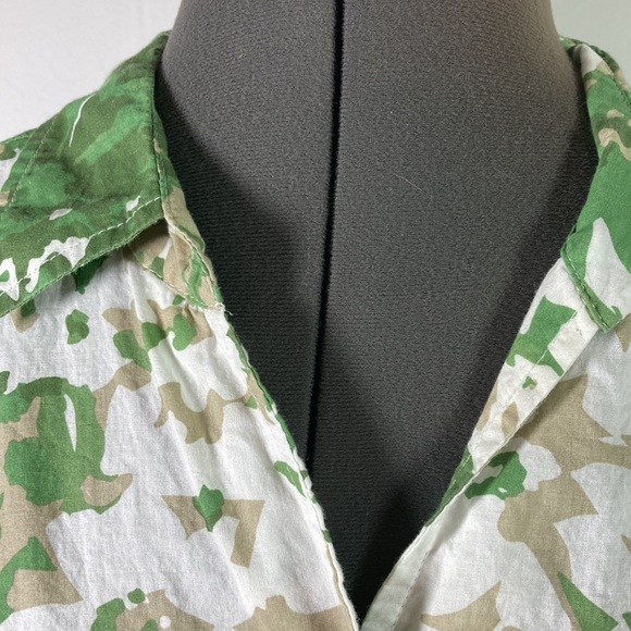 Rebecca Malone 100% Cotton Button Front Three Quarter Sleeve Top Size XL - Picture 4 of 9